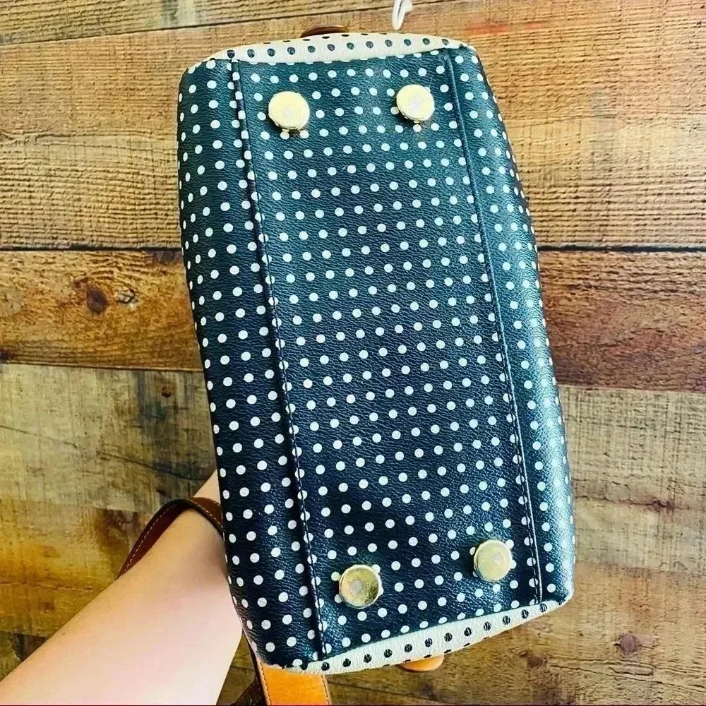 Fossil Sydney Polka Dot Satchel/Crossbody Bag
